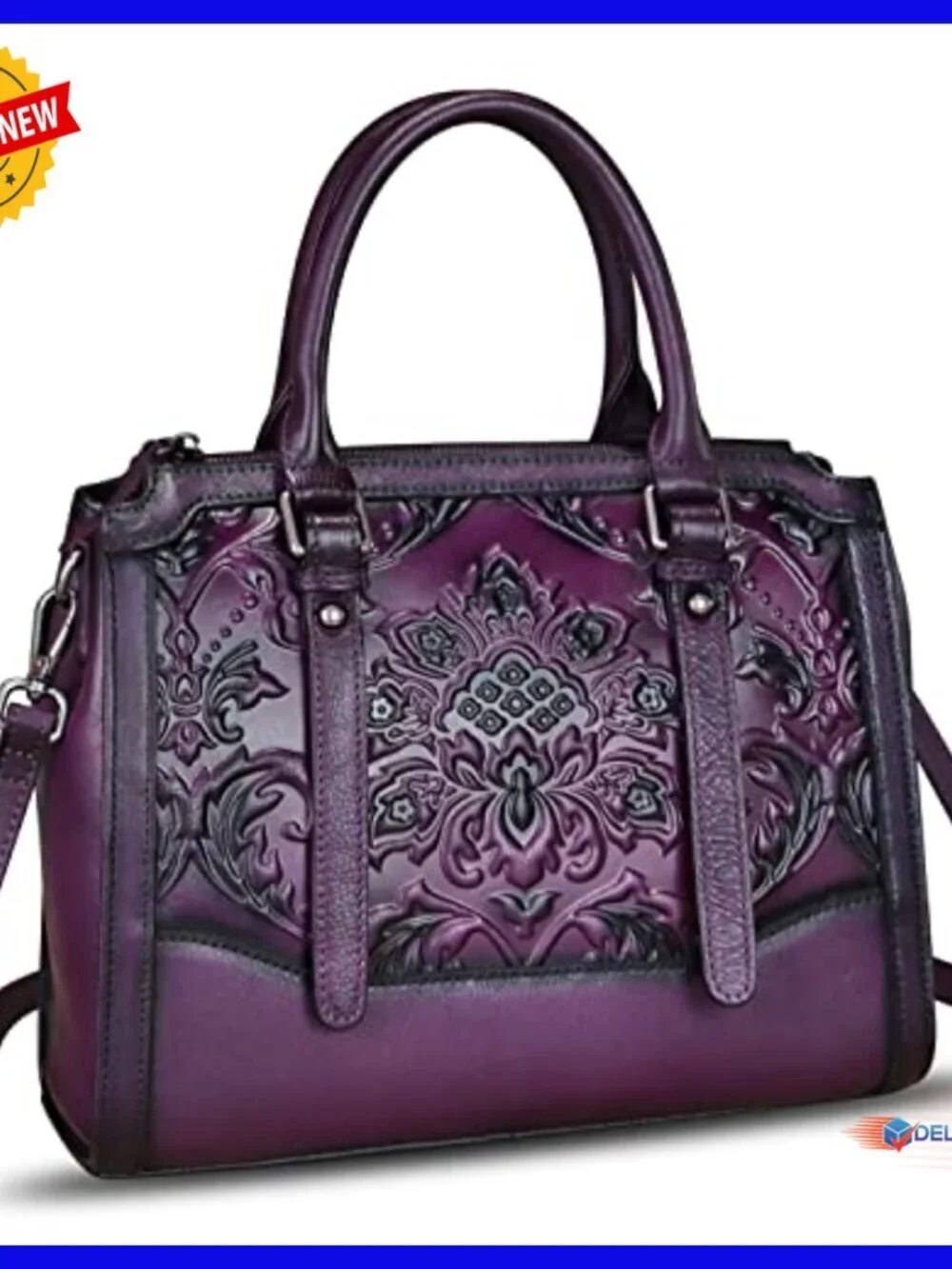 Genuine Leather Satchel Hobo Bag Crossbody Top Handle Purse Medium